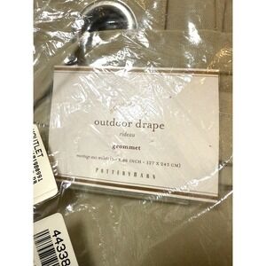 Pottery Barn Grommet Outdoor Sheer Drape‎ 50 x 96 in Stone
